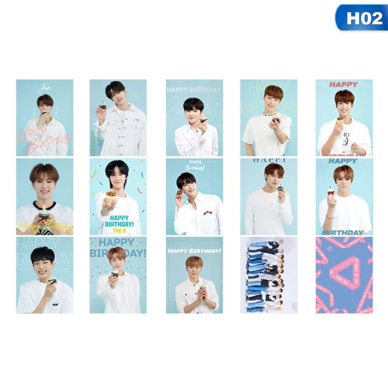 Коллекция альбомов 14 шт./компл. KPOP Seventeen Team фотокарточки с надписью Love ПВХ