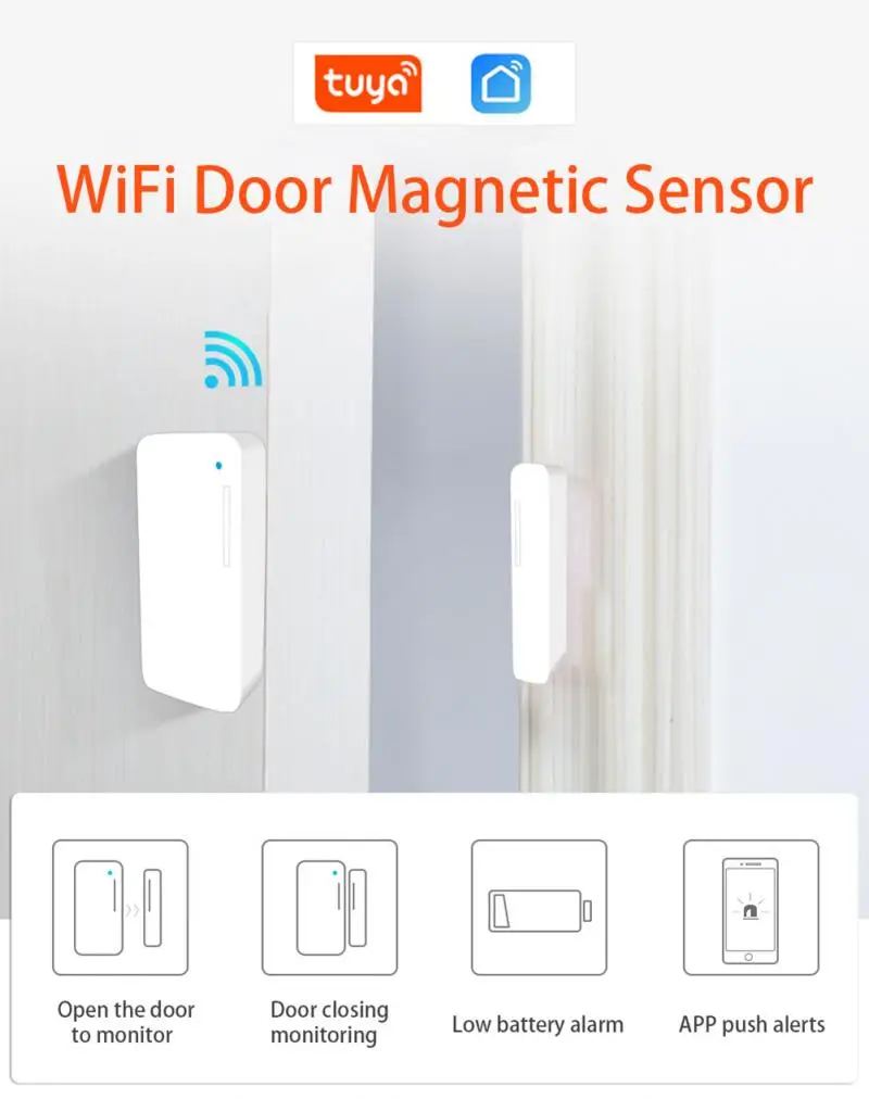 

Смарт-детекторы открытия/закрытия дверей, Wi-Fi