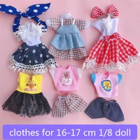 cute doll clothes suit 18 bjd fit for 16 17 cm baby accessories ob11 skirt girl play house dress up toys