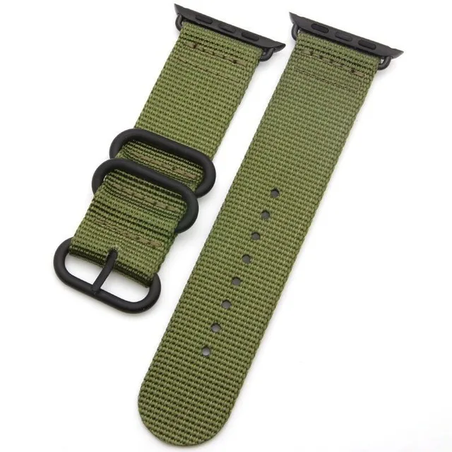 army green Ремешок Nato для Apple watch 4 ремешка 44 мм 40 мм iWatch 42 мм 38 мм спортивный нейлоновый браслет ремешок для часов Apple watch 5 3 2 1 42/38 мм - Цвет ремешка: army green