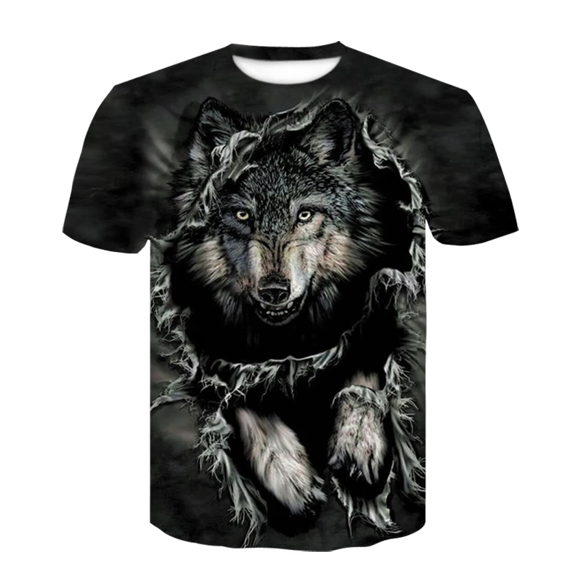 

2020 Newest Space Galaxy Wolf 3D Print Animal Cool Funny T-Shirt Men Short Sleeve Summer Tops Fashion t shirt Free Shipping