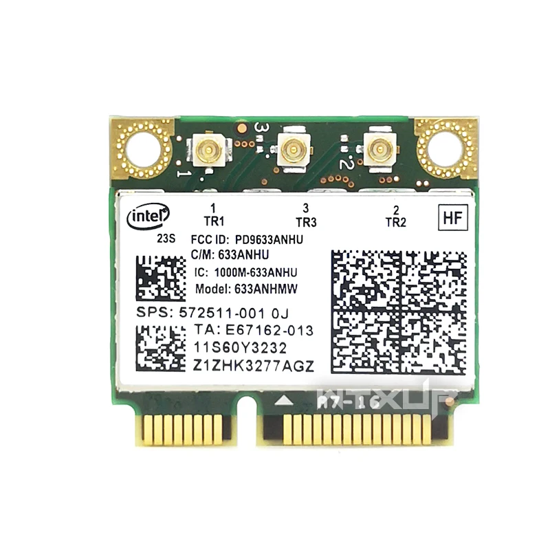 Двухдиапазонная беспроводная Wi-Fi сетевая карта ANHMW Mini PCI-E 450 Мбит/с 633 МГц для Intel