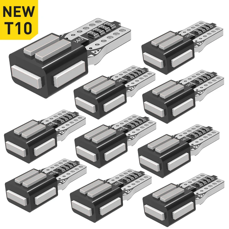 

Светодиодная CAN-шина T10 W5w, сверхъяркая, 12 В, 194, 168, 2825, 2821, 5w5, 2827, автомобильная парковочная лампа, диодные лампы для номерного знака, автомобиль...