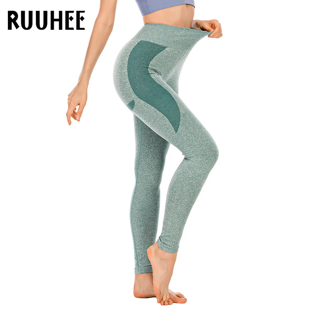 

RUUHEE Бесшовные Леггинсы для йоги, высокая талия, штаны для йоги, для женщин, для фитнеса, для бега, энергетические колготки, леггинсы для тренировки в тренажерном зале, Леггинсы для йоги