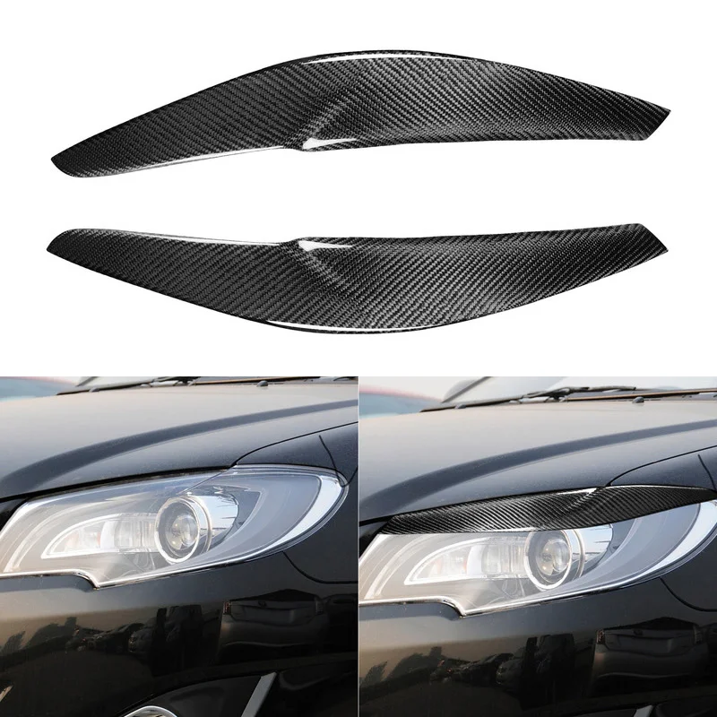 

For Toyota Corolla 2013-2016 Modification Real Carbon Fiber Headlight Cover Eyebrows Eyelids Car Sticker Trim Protector