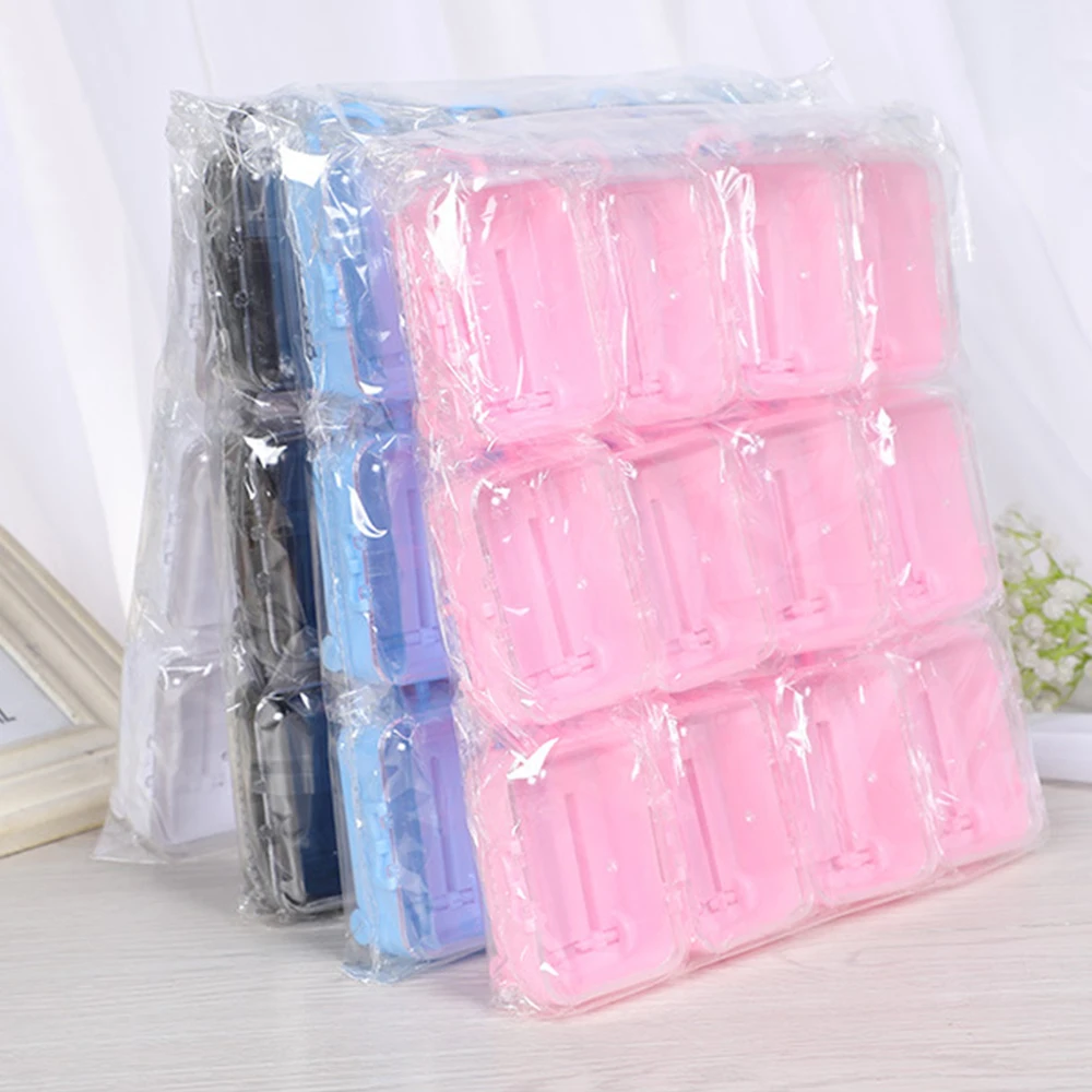 12 шт./компл. коробка для путешествий с рычагом милая мини чемодан прозрачная