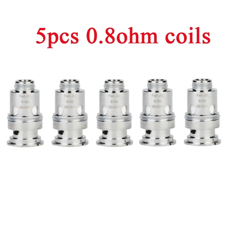 5pcs 0.8 ohm coils Комплект VOOPOO VINCI X 70W Pod, 0,96 дюймовый экран и система с двумя катушками, набор Vape, питание от одной батареи 18650, паром VS Vinci Mod Kit - Цвет: 5pcs 0.8 ohm coils