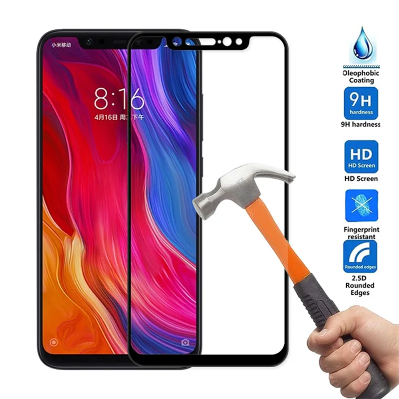 Стекло с полным покрытием для Xiaomi Pocophone F1 Mi A2 Lite A1 8 закаленное стекло Redmi 4X 6 Pro 5 Plus