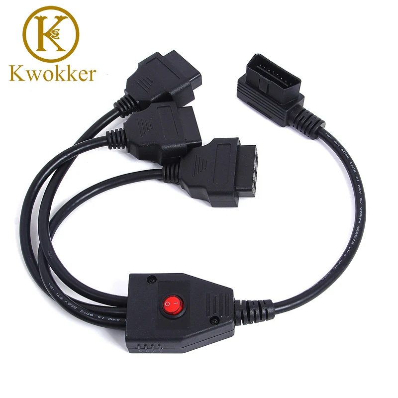 KWORKKER 50 см OBD2 кабель 16 контактный разъем для Женский сплиттер расширение L адаптер