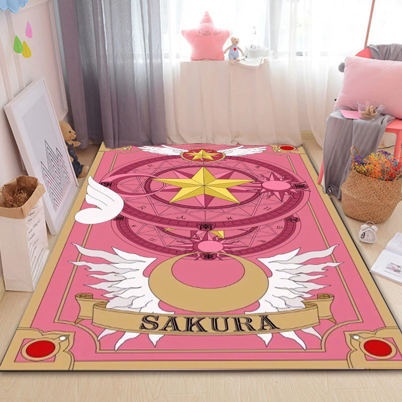Аниме кард-каптор Sakura Star розовый коврик для дверей ковер напольный спальни