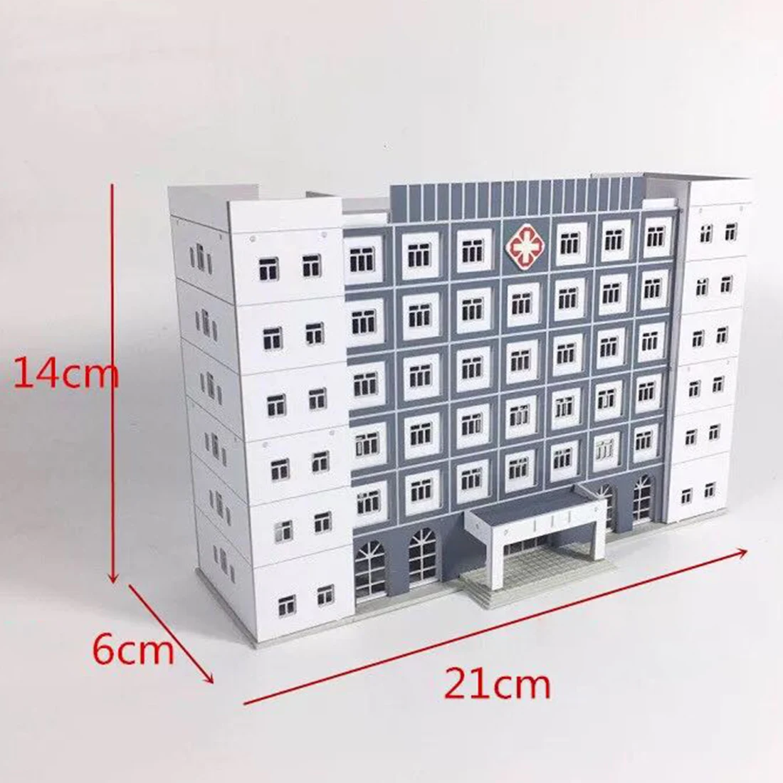 

1:150 N Scale Train Sand Table Landscape DIY Assembly Model Hospital Building Architecture Model