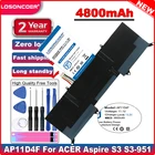Хорошее качество Батарея AP11D4F AP11D3F Батарея для ACER Aspire S3 S3-951 S3-951-2464G24iss S3-951-6464 S3-951-6646 MS2346 в наличии