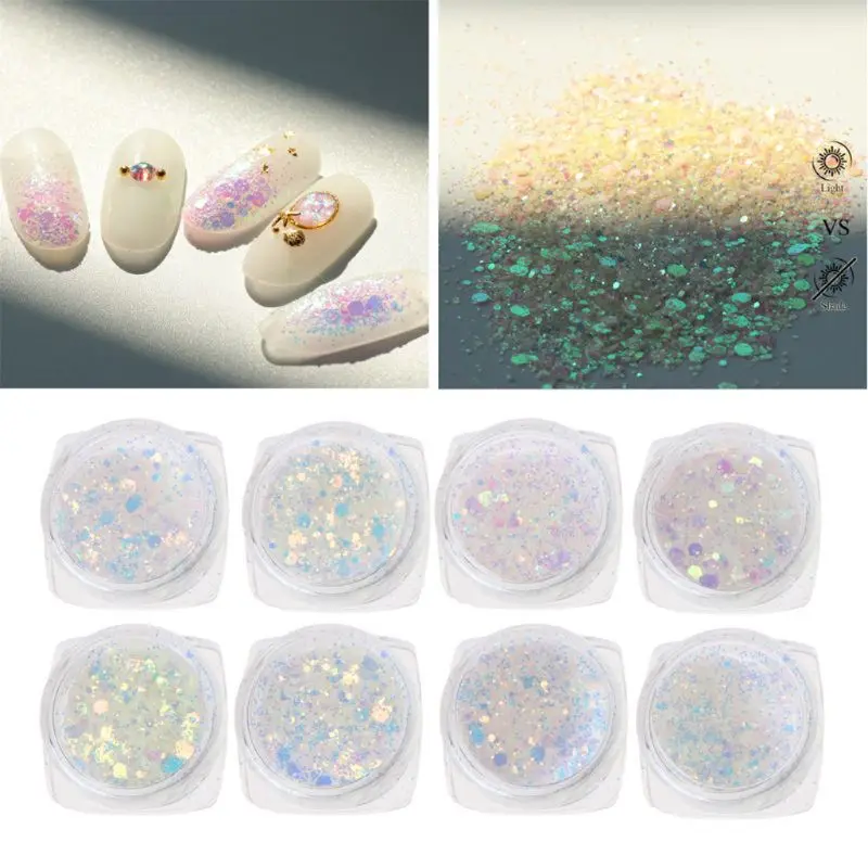 

P15F UV Color Change Mica Powder Sunlight Reactive Sequain Glitter Resin Jewelry DIY