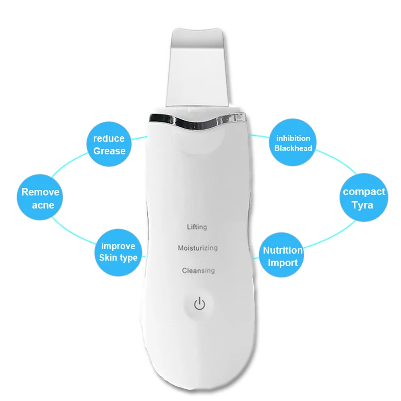 Электрический ультразвуковой скруббер для кожи вибрационный пилинг средство