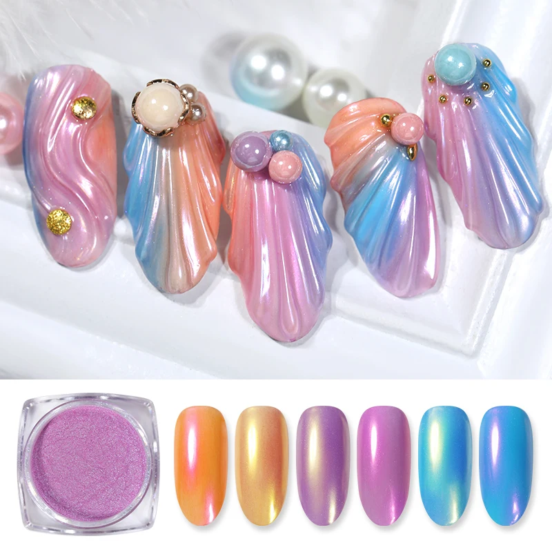 От BORN PRETTY 1 шт. коробка 1g Мерцающий Порошок для ногтей Шелли блеск пыли нейл арта