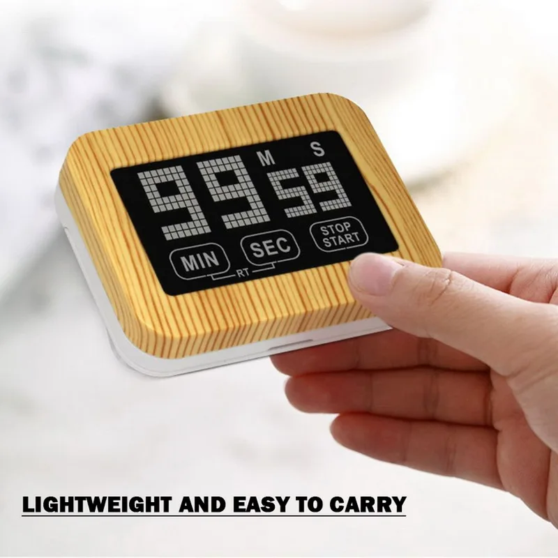 LCD Touch Screen Kitchen Timer Magnetic Digital Count Up And Down Cooking Movement Reminder Electronic Alarm Clock / | Дом и сад