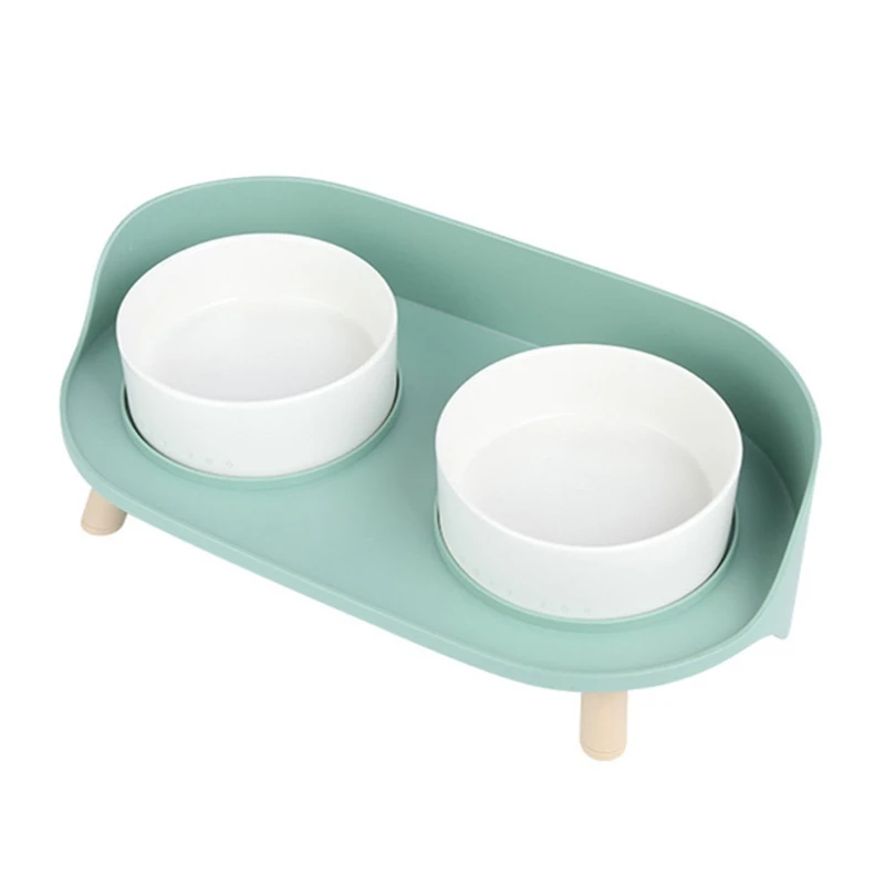 4" Elevated Dog and Cat Pet Feeder Double Bowls Raised Stand Comes with Extra Two Ceramic for Small Dogs Cats | Дом и сад