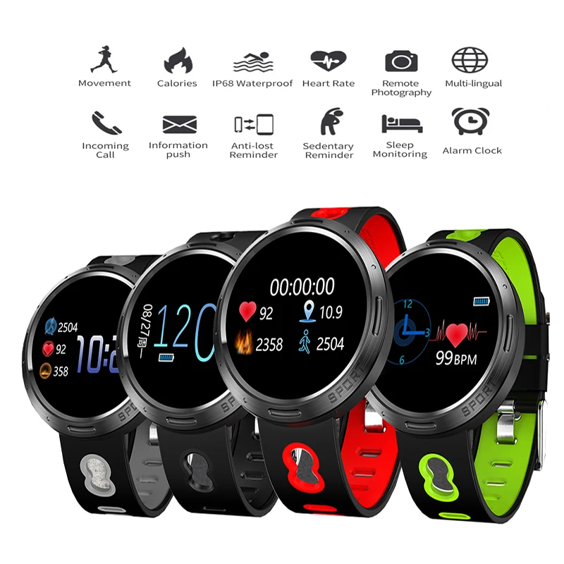 Bluetooth SmartWatch водонепроницаемые часы монитор сердечного ритма фитнес-трекер умные спортивные часы мужские и женские королевские браслеты для ios