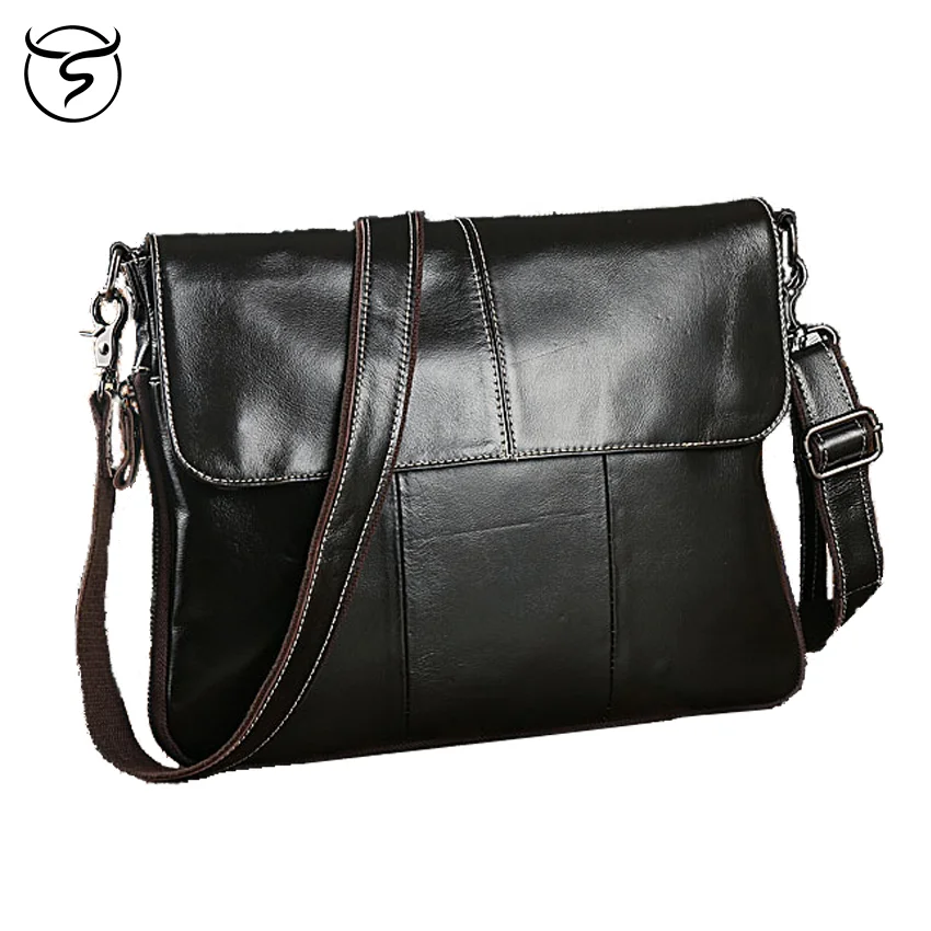 Мужские сумки через плечо из натуральной кожи сумки-мессенджеры портфели