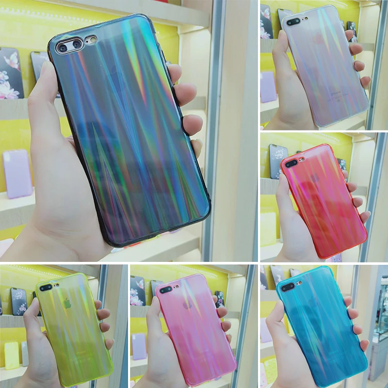 Новые лазерные в горошек прозрачные задние наклейки для телефона iPhone 11 6S 7 8 Plus XS Max XR тонкий мягкий протектор с полным покрытием