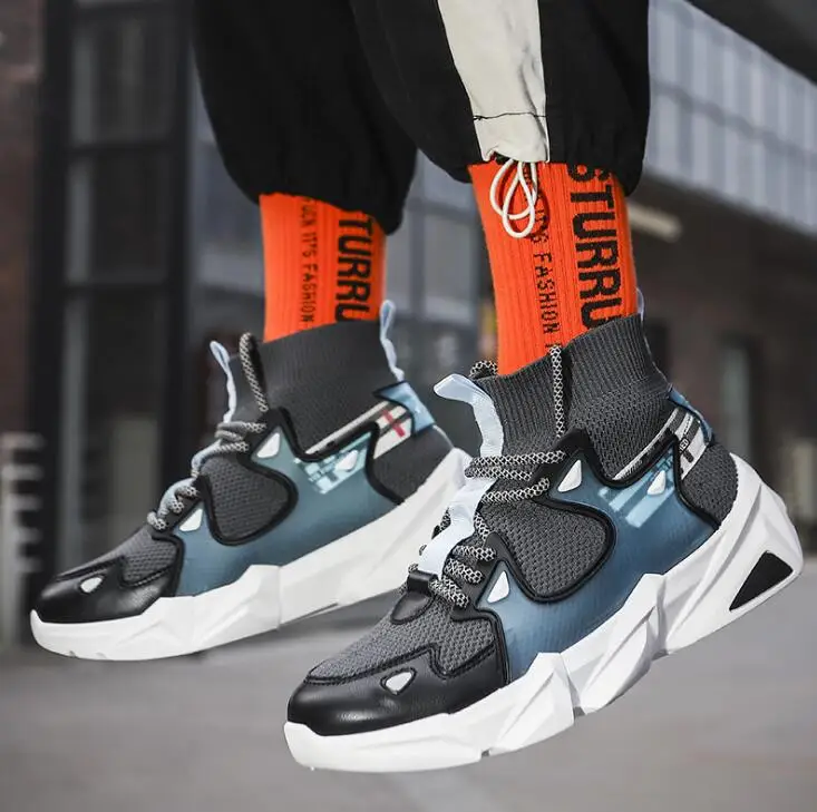 

autumn high sock shoes for men designer sneakers men air mesh tenis masculino кроссовки chaussure homme zapatillas homme sapato