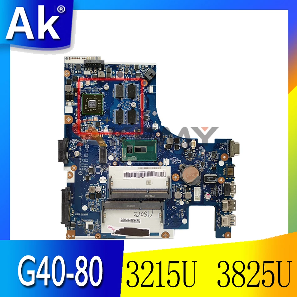 

Applicable to G40-80 notebook motherboard 3215U 3825U 3805U M230 2G number NM-A361 FRU 5B20H12574 5B20K84623 5B20K07033