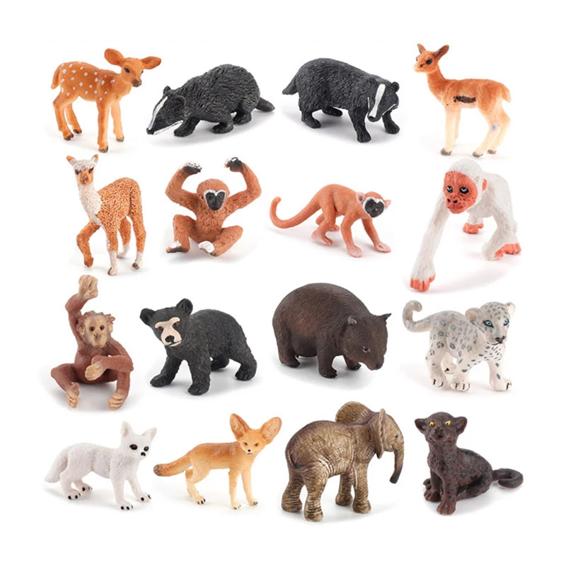 1 шт. фигурка африканского льва лисы Рино фигурки героев игрушка медведь