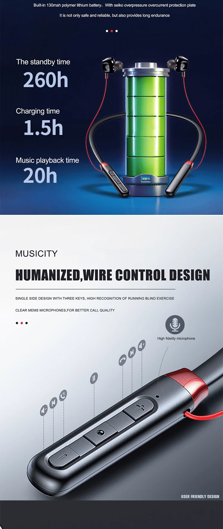 Беспроводные спортивные наушники с достаточной мощностью и непрерывным