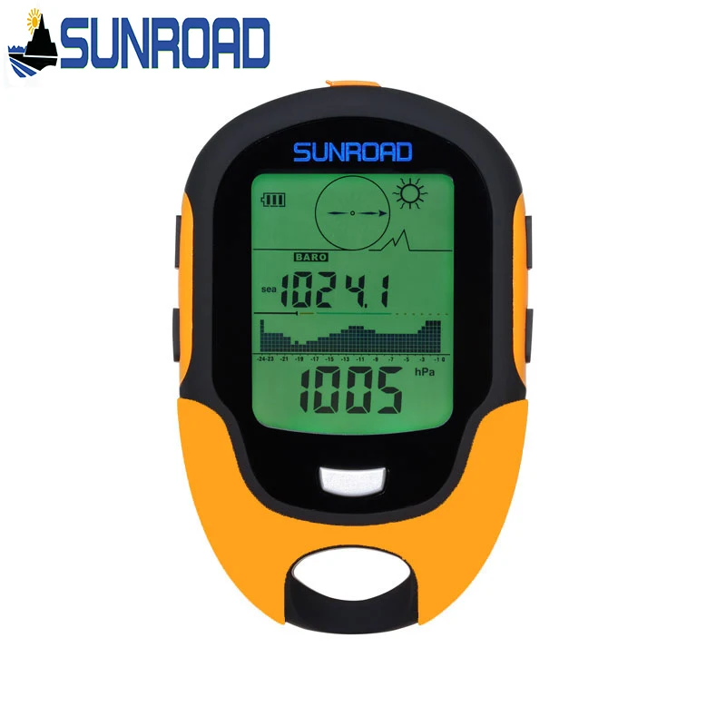 SUNROAD Hand-hold Altimeter GPS Tracker Pocket Watch Compass Barometer Weather Man Backlight 5ATM Waterproof Protable | Наручные часы
