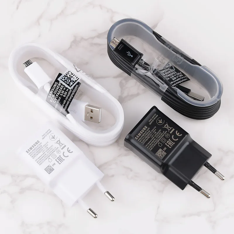 Usb-адаптер для быстрой зарядки Samsung 9 в а микро-кабель Galaxy S10 S9 S8 Plus Note 7 8 A8 A3 A70S M30S |