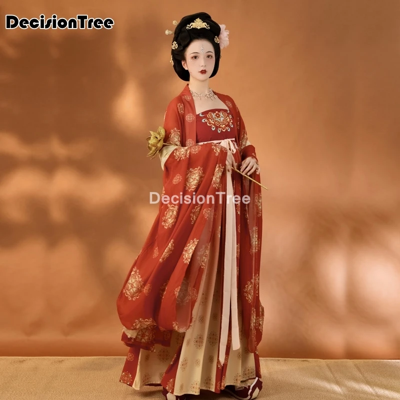 2022 женское платье hanfu со шлейфом Женская традиционная одежда в китайском стиле