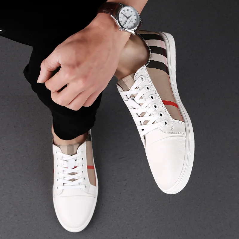 Мужская повседневная обувь удобная модная мужская кожаная мужские Роскошные