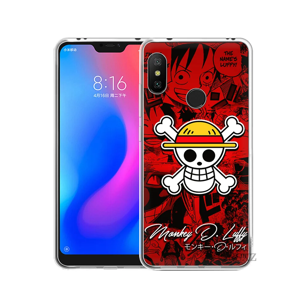 One Piece Luffy Monkey Coque for Xiaomi Redmi Mi 8 SE Note 5 5A 6 6X Pro MIX 2S A2 Lite Plus 4X 4A S2 F1 7 GO |