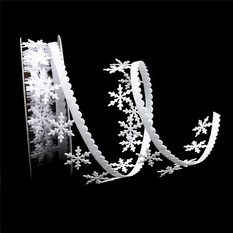 Рождественское украшение 2 5 метров снежинка/звезда ленты тканевые украшения