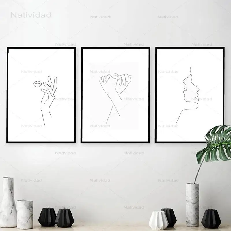 Новый эскиз настенный художественный Рисунок принт минималистичный Простой