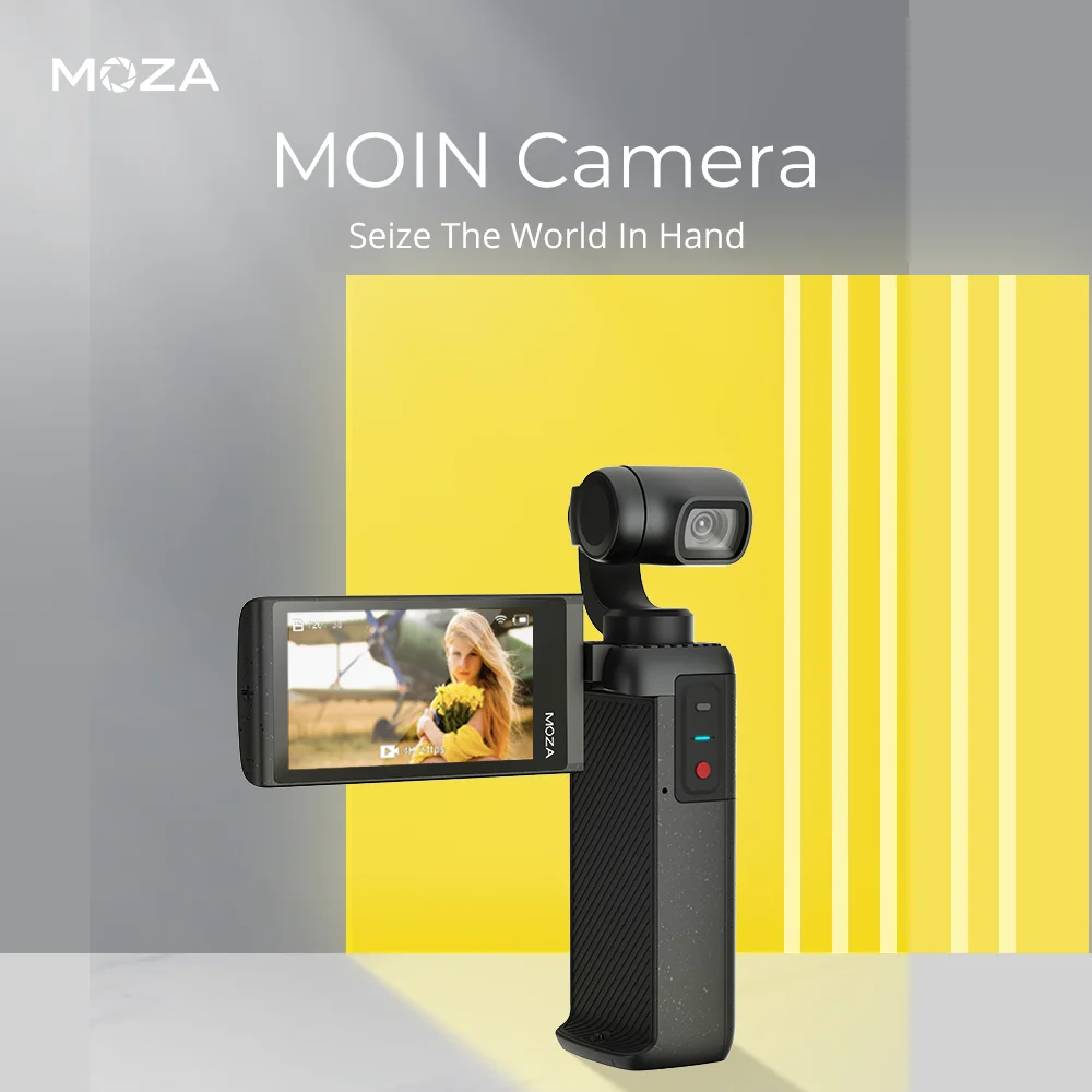 

MOZA MOIN Pocket Camera 3-Axis Anti-shake 2.45 inch Touch Screen 4K 1080P Wide Angle Handheld Gimbal Stabilizer Pocket Camera