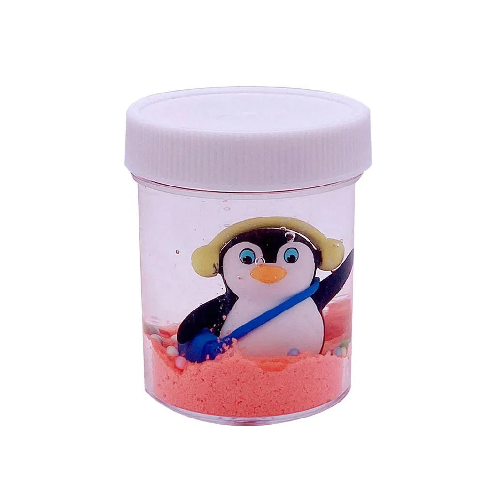 Забавный цветной шар пузырь в виде пингвина 120 мл сделай сам Хрустальная глина