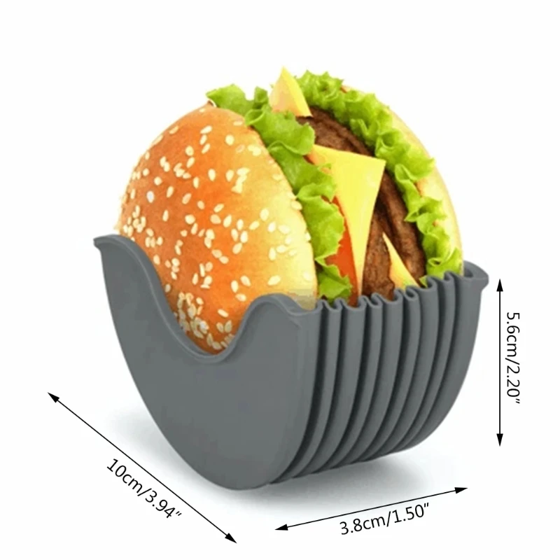 

Drop Proof Retractable Burger Holder Hamburger Bun Shell Beef Press Patty Mould Box Kitchen Supplies