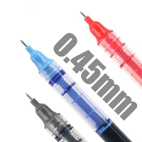 6pcsset straight liquid signature gel pen 0 5mm bright ink journal pen business writing pen office supplies