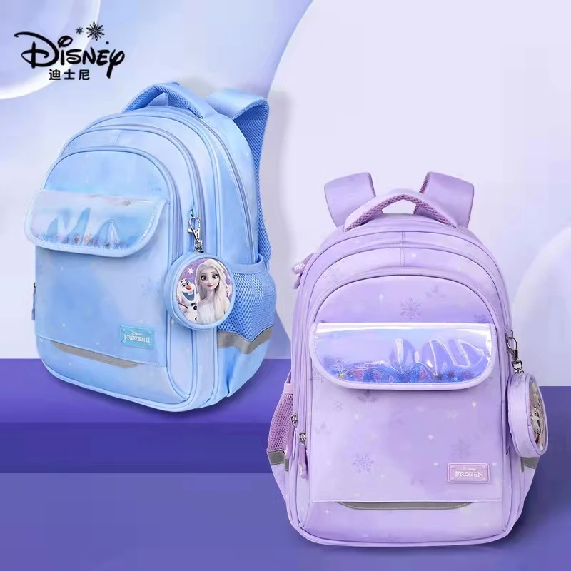 Повседневные школьные ранцы Disney «Холодное сердце II» для девочек, ортопедический вместительный рюкзак на плечо для учеников начальной школ...