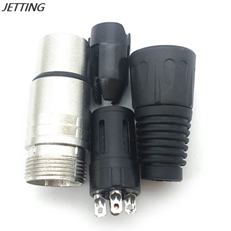 

1pcs Male & Female 3-Pin 4-Pin 5-Pin XLR Microphone Audio Cable Plug Connectors Cannon Cable Terminals