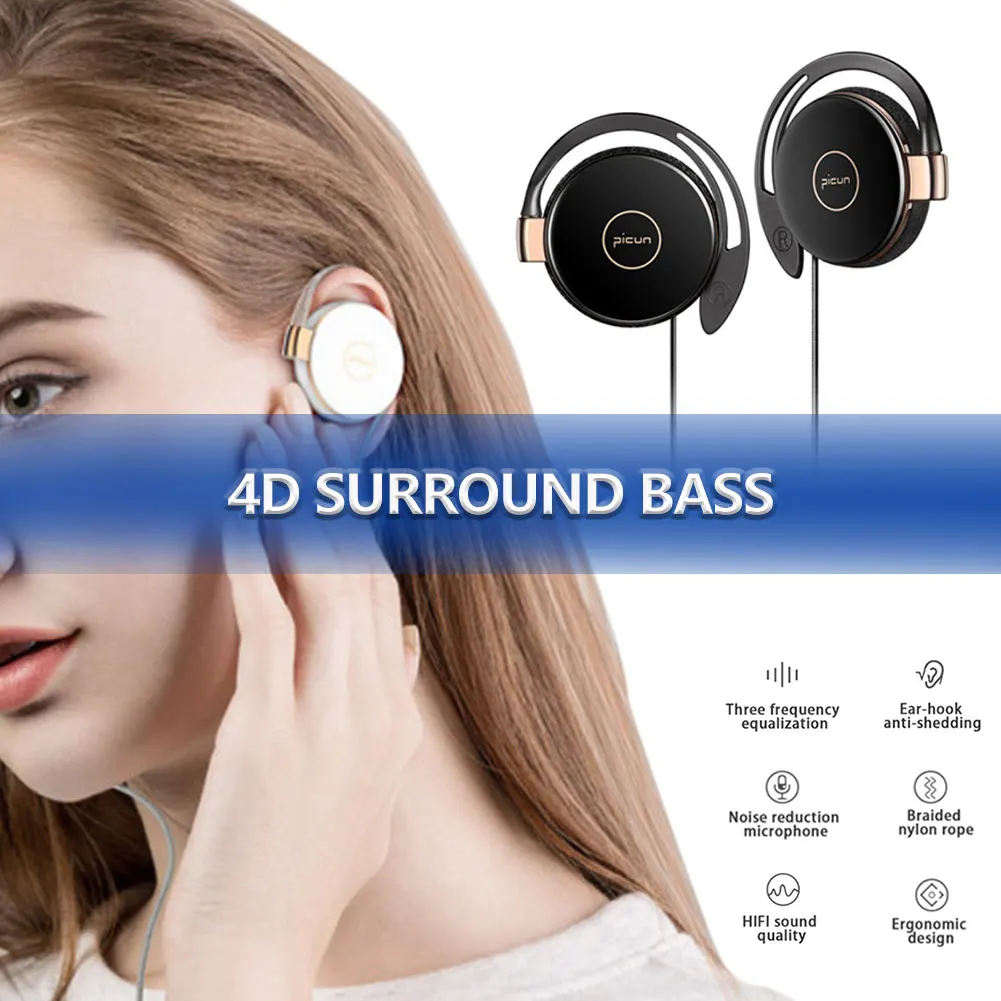 Erilles bluetooth наушники проводные зажим для наушников In ear стерео ухо клип с