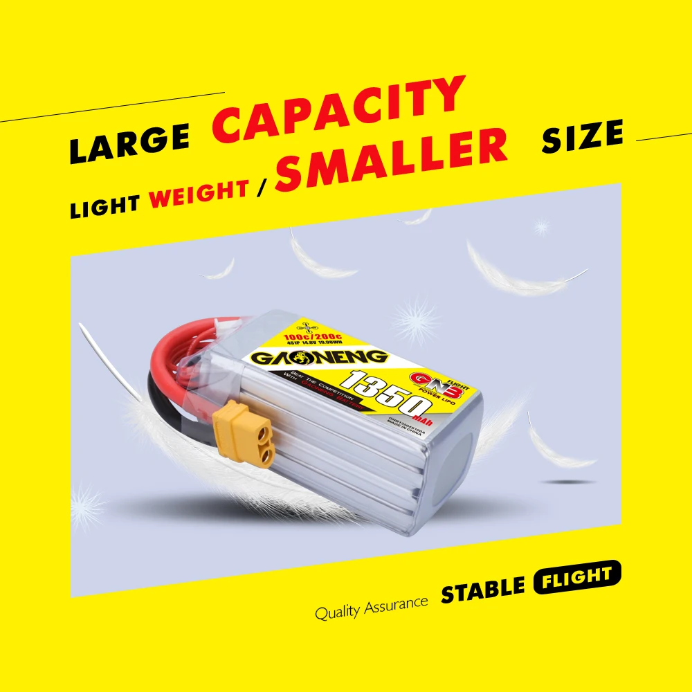 Gaoneng GNB 1350mAh 4S 14 8 V 100C Lipo батарея wtih XT60 разъем для 250 размер 3D RC FPV гоночный Дрон