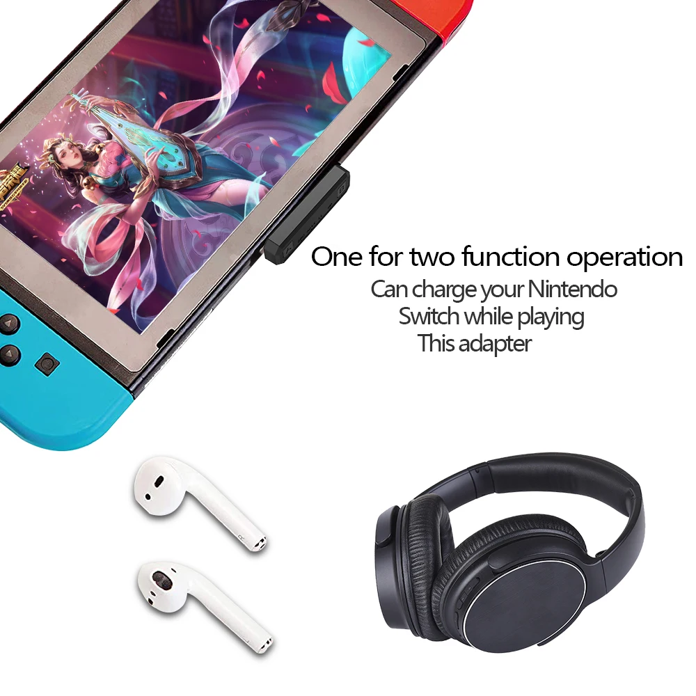 Bluetooth 5.0 Audio Transmitter Receiver Aptx HD LL Low Latency Type C USB Wireless Adapter & Mic for PS4 Nintendo Switch PC TV |