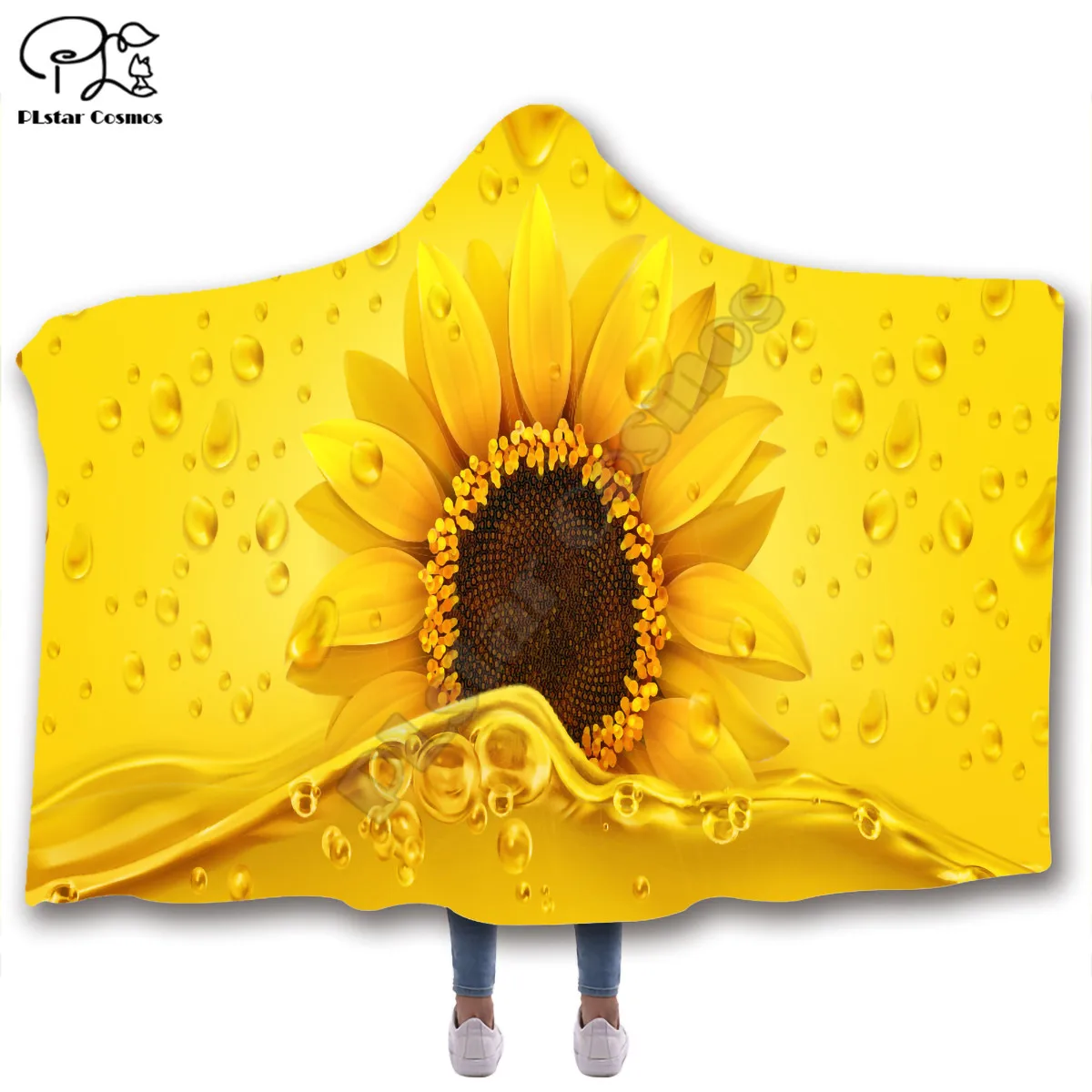 Полностью покрыто рисунками подсолнуха ковер квадратный Противоскользящий