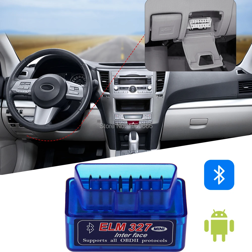 ELM327 Bluetooth V1.5 OBD2 считыватель кодов синий цвет сканирующий инструмент супер ELM 327 кодерейдер двигателя OBD-II OBDAuto диагностический сканер