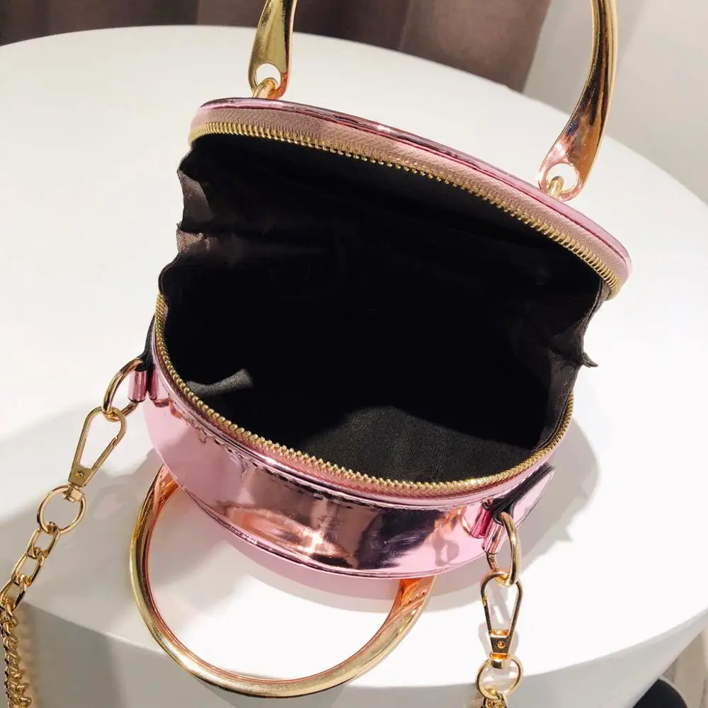 HTNBO новая Яркая Летняя сумка мессенджер с лазером круглая объемная через плечо