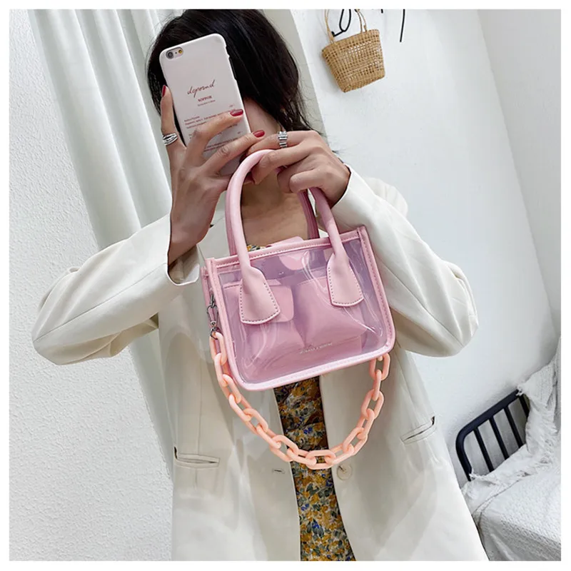 Прозрачный кошелек сумка-мессенджер через плечо с регулируемым ремешком женская