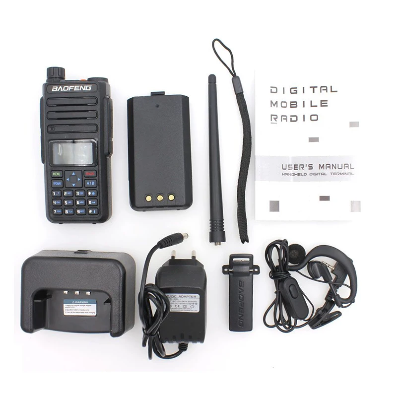 

2020 Baofeng DMR DM-1801 Walkie Talkie VHF UHF 136-174 & 400-470MHz Dual Band Dual Time Slot Tier 1&2 Digital Radio DM1801
