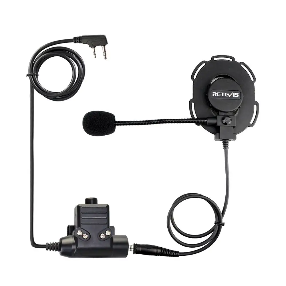 2-1Retevis EH060K High Quality Tactical Headset Military Headset With PTT Headphone For Walkie Talkie